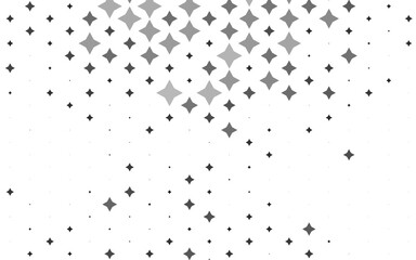 Light Silver, Gray vector pattern with christmas stars. Shining colored illustration with stars. Best design for your ad, poster, banner.