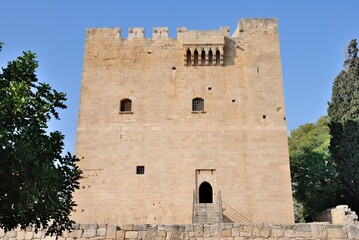 Fototapeta premium Kolossi Castle, former Crusader stronghold near Limassol, built in 15th century by the Hospitallers under the Commander of Kolossi