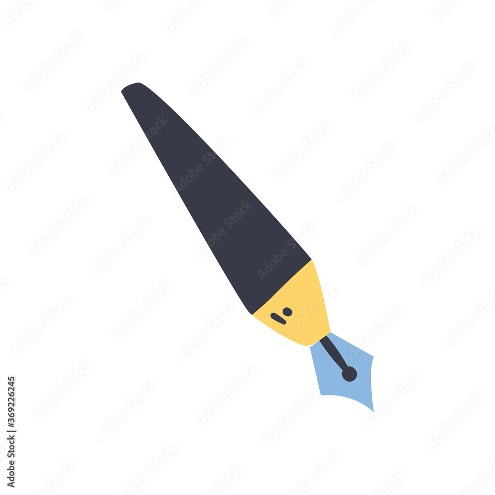 Poster pen line and fill style icon vector design
