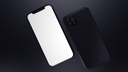 Phone mock - up 3d render for background