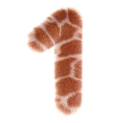 3d giraffe cartoon funny creative fur number 1