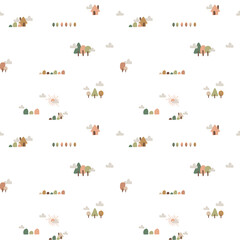 seamless background with bees
