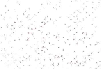 Light Purple vector pattern with music elements.