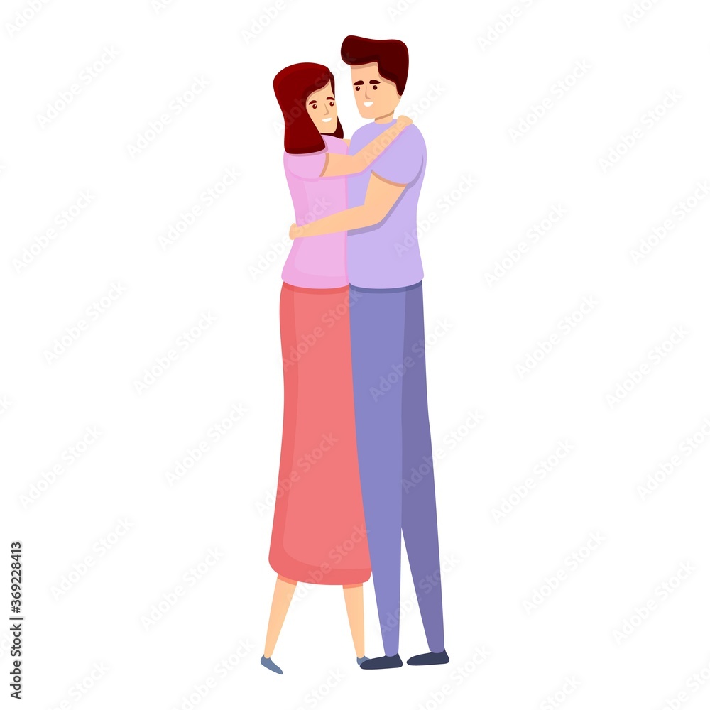 Poster affection attachment icon. cartoon of affection attachment vector icon for web design isolated on wh