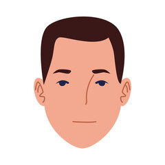 young man casual head avatar character