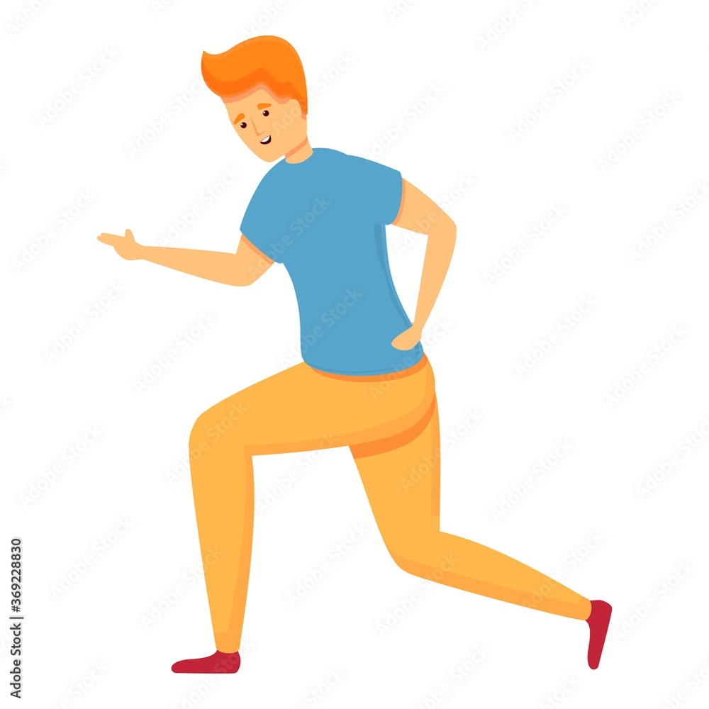 Poster exercise personal trainer icon. cartoon of exercise personal trainer vector icon for web design isol