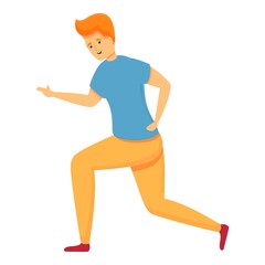 Fototapeta na wymiar Exercise personal trainer icon. Cartoon of exercise personal trainer vector icon for web design isolated on white background