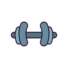 gym weight line and fill style icon vector design