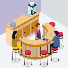 Peoples are keeping their distance while enjoying their time at coffee store