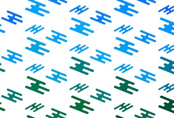 Light Blue, Green vector texture with colorful lines.