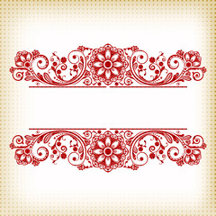 abstract floral ornament with decorative flowers for design