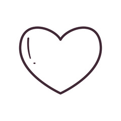 Heart line style icon vector design