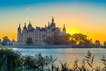 Schwerin palace or Schwerin Castle, northern Germany.
