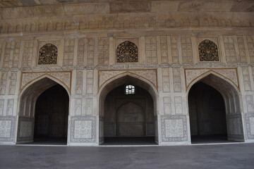 Fototapeta na wymiar Nagina Masjid interior, Agra Fort, Uttar Pradesh state in India