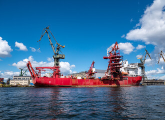 container ship in the port
