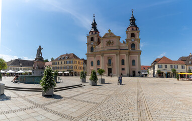 view of the historic baroque market square in Ludwigsburg