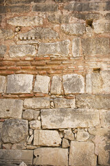 Ancient sandstone wall, masonry, stone texture