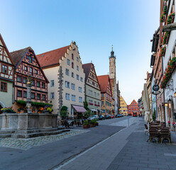 Fototapeta na wymiar historic buildings in the old city center of Rotheburg ob der Tauber
