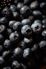 blueberry on plate macro