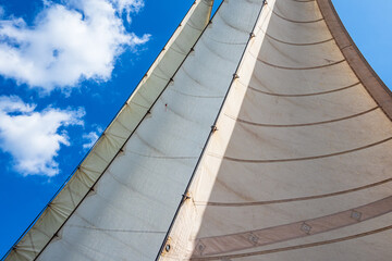 Detail eines Segelschiffes auf der Hanse Sail in Rostock