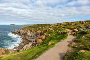 The walking trails surrounding the Granite Island Victor Harbor South Australia on August 3 2020