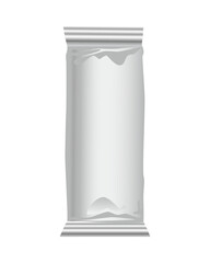 gray sachets packing product isolated icon