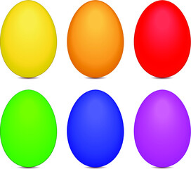 set of easter eggs