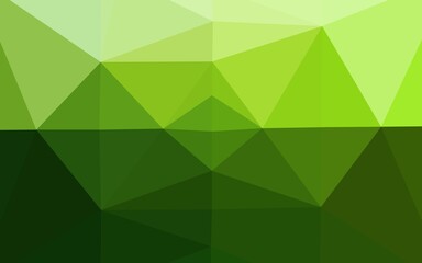 Fototapeta na wymiar Light Green vector triangle mosaic texture. Colorful illustration in Origami style with gradient. New texture for your design.