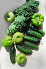 Green foods for an alkaline diet.