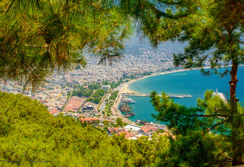 
Alanya panorama in summer on a sunny day