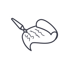 pen and document line style icon vector design