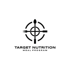 Target Nutrition Simple Minimal Logo Icon Symbol.