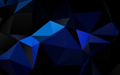 Dark BLUE vector polygon abstract background. A completely new color illustration in a vague style. Completely new template for your business design.