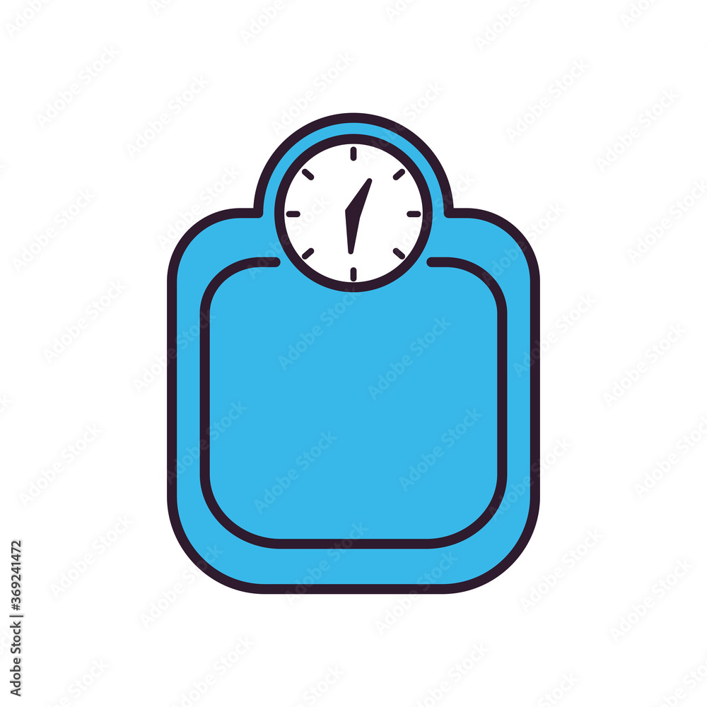 Poster scale line and fill style icon vector design