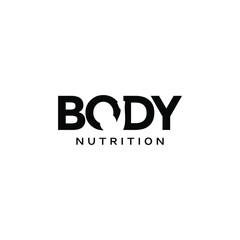 Body Nutrition Logo Wordmark Negatif Space Simple