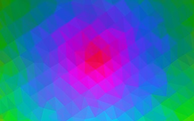 Obraz premium Light Multicolor, Rainbow vector abstract polygonal layout. Shining illustration, which consist of triangles. Triangular pattern for your business design.