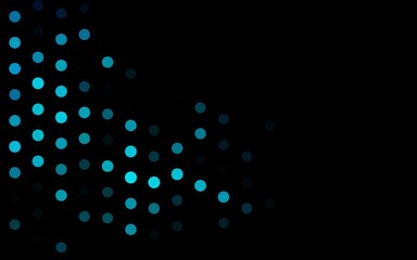 Dark BLUE vector background with bubbles. Beautiful colored illustration with blurred circles in nature style. Pattern for beautiful websites.