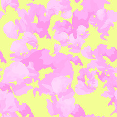 Fototapeta na wymiar UFO camouflage of various shades of pink and yellow colors