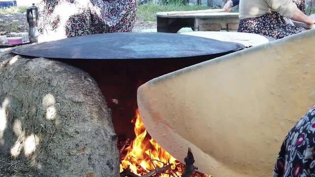 Traditional turkish  bread. Also known as "yufka ekmek" ,  natural organic homemade yufka bread.