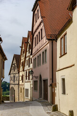 historic buildings in the old city center of Rotheburg ob der Tauber