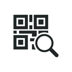 QR code scan vector icon illustration on white background