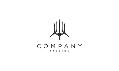 Logo template for real estate or property in a luxurious style
