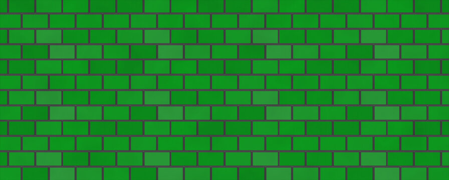 Empty brick wall green color with copy space. Beautiful brick wall green color on blank background. Royalty high-quality free stock photo image of blank, empty brick background for design texture