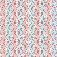 Ornamental retro multicolored seamless pattern 