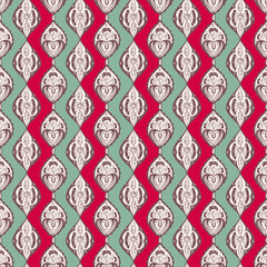 Ornamental seamless pattern in retro colors