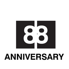 88 Year Anniversary Celebration Vector Template Design Illustration