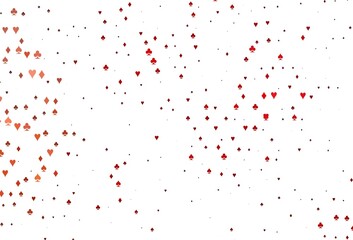 Light Red vector cover with symbols of gamble.