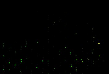 Dark Green, Yellow vector backdrop with lines, rectangles.