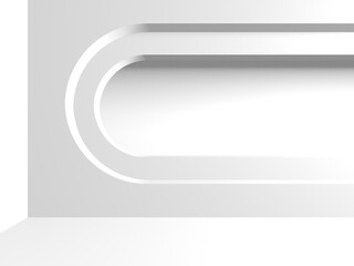 Illuminated corridor interior design. Empty Room Interior Background