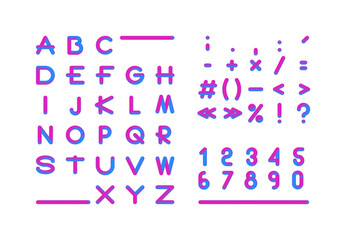 colorful font